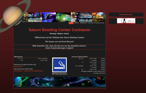 Vorschau von www.bowling-cux.de, Saturn Bowling Center GmbH