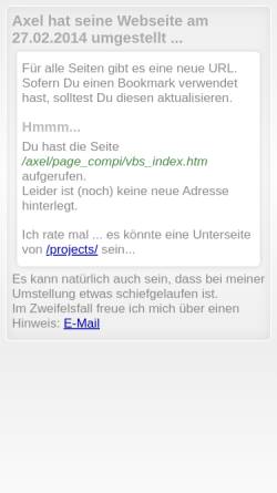 Vorschau der mobilen Webseite www.axel-hahn.de, Axels Homepage VBScript