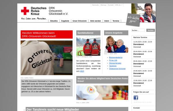 Vorschau von www.drk-glueckstadt.de, DRK Ortsverein Glückstadt e.V.