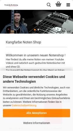 Vorschau der mobilen Webseite klangfarbe-noten-shop.de, Klangfarbe Musikverlag, Inh. Beate Hassinger