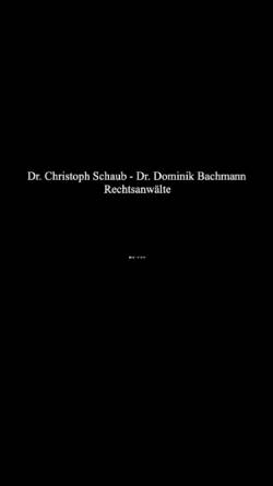 Vorschau der mobilen Webseite www.schaub-bachmann.ch, Schaub und Bachmann Rechtsanwälte