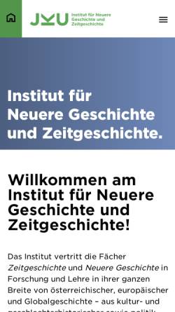 Vorschau der mobilen Webseite www.ifz.jku.at, Universität Linz/Institut für Zeitgeschichte