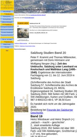 Vorschau der mobilen Webseite www.salzburger-geschichte.at, Verein 