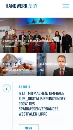 Vorschau der mobilen Webseite www.nwht.de, Nordrhein-Westfälischer Handwerkstag