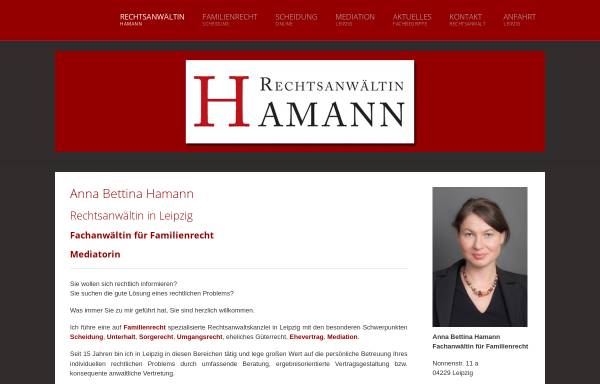 Vorschau von www.familienrecht-verkehrsrecht-leipzig.de, Kanzlei Hamann