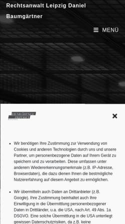 Vorschau der mobilen Webseite rechtsanwalt-baumgaertner.de, Rechtsanwalt Daniel Baumgärtner