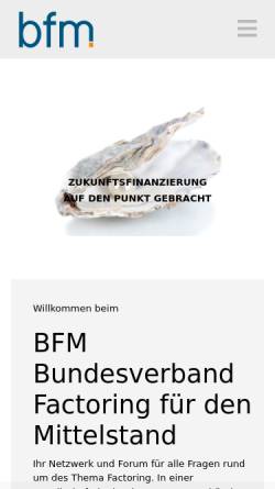 Vorschau der mobilen Webseite www.bundesverband-factoring.de, Bundesverband Factoring für den Mittelstandstand