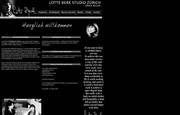 Vorschau von www.lotteberk.ch, Lotte Berk Studio Zürich