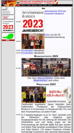 Vorschau der mobilen Webseite www.feuerwehr-bludesch.com, Freiwillige Feuerwehr Bludesch