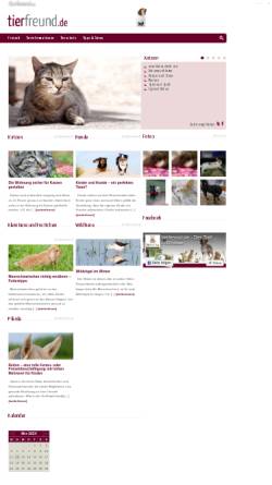 Vorschau der mobilen Webseite www.tierfreund.de, Der Tierfreund
