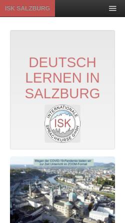 Vorschau der mobilen Webseite www.deutschkurse-salzburg.com, ISK - Internationale Sprachkurse GmbH