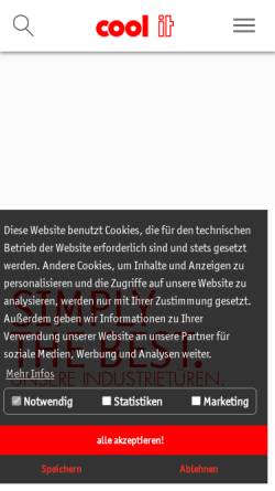 Vorschau der mobilen Webseite www.coolit.de, Coolit Isoliersysteme GmbH