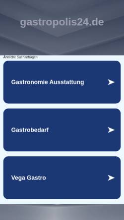 Vorschau der mobilen Webseite www.gastropolis24.de, Gastropolis24 GmbH