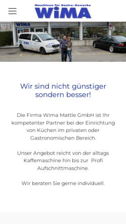 Vorschau der mobilen Webseite www.wimamattle.ch, Wima Mattle GmbH