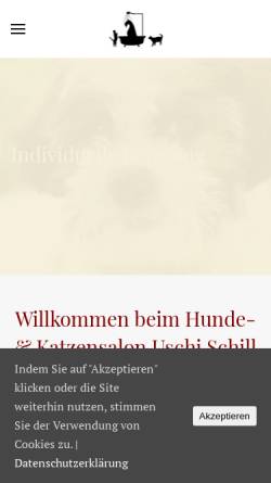 Vorschau der mobilen Webseite www.eifel-hundesalon.de, Hunde- und Katzensalon Uschi Schill