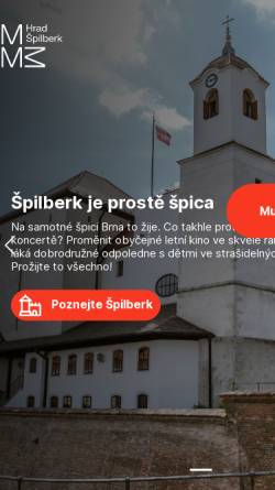 Vorschau der mobilen Webseite www.spilberk.cz, Burg Spielberg