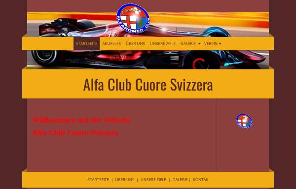 Vorschau von www.cuoresvizzera.ch, Alfa Club Cuore Svizzera