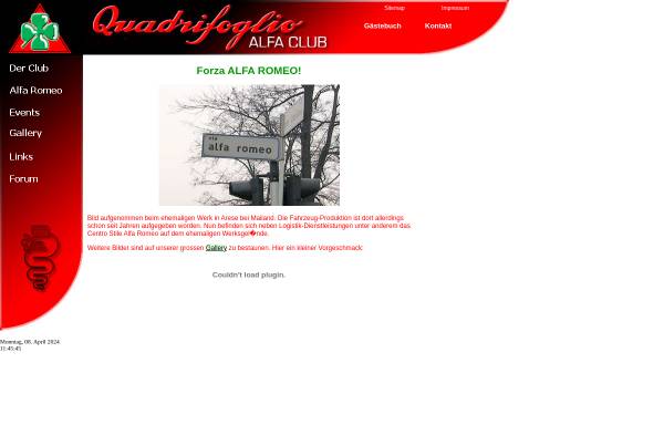 Vorschau von www.quadrifoglio.ch, Alfa Club Quadrifoglio aus der Schweiz