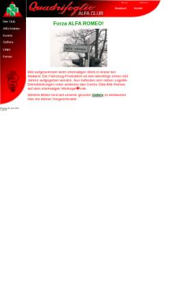 Vorschau der mobilen Webseite www.quadrifoglio.ch, Alfa Club Quadrifoglio aus der Schweiz