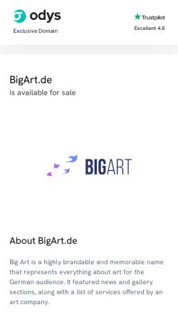 Vorschau der mobilen Webseite www.bigart.de, BigArt Services GmbH