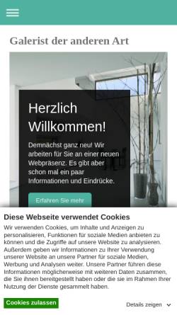 Vorschau der mobilen Webseite www.galerist.de, Bild & Rahmen Götz Westphal