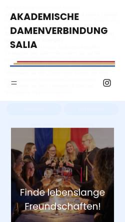 Vorschau der mobilen Webseite www.salia-wuerzburg.de, Akademische Damenverbindung Salia zu Würzburg