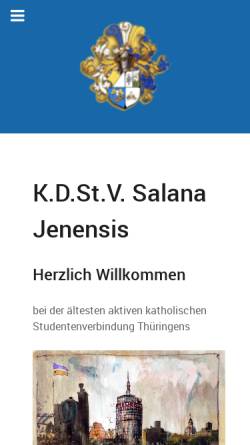Vorschau der mobilen Webseite www.salana.de, Salana Jenensis Jena