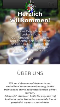 Vorschau der mobilen Webseite www.saxonia-karlsruhe.de, Saxonia Karlsruhe