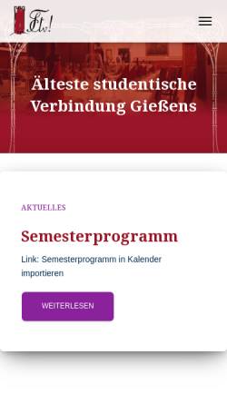 Vorschau der mobilen Webseite corps-starkenburgia.de, Starkenburgia Gießen