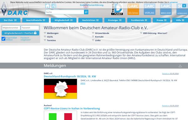 Vorschau von www.darc.de, Deutscher Amateur-Radio-Club e. V. (DARC)