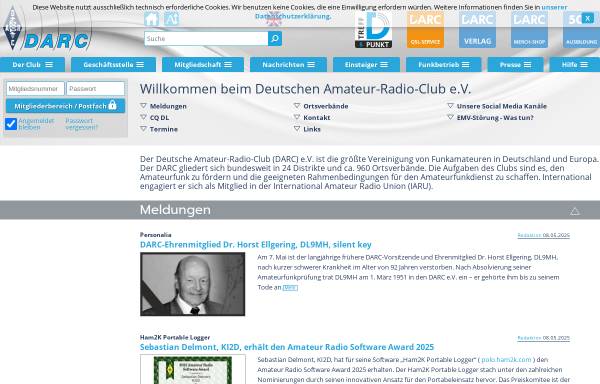 Vorschau von www.darc.de, Deutscher Amateur-Radio-Club e. V. (DARC)