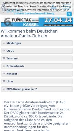 Vorschau der mobilen Webseite www.darc.de, Deutscher Amateur-Radio-Club e. V. (DARC)