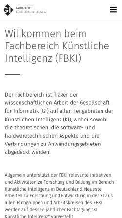 Vorschau der mobilen Webseite www.kuenstliche-intelligenz.de, KI Zeitschrift