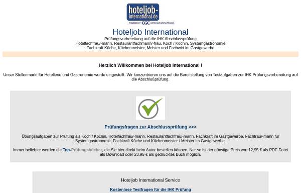 Vorschau von www.hoteljob-international.de, Hoteljob International - CGE Hotelfachvermittlung Claus G. Ehlert