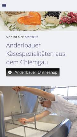 Vorschau der mobilen Webseite www.anderlbauer.de, Anderlbauer, Johann Huber