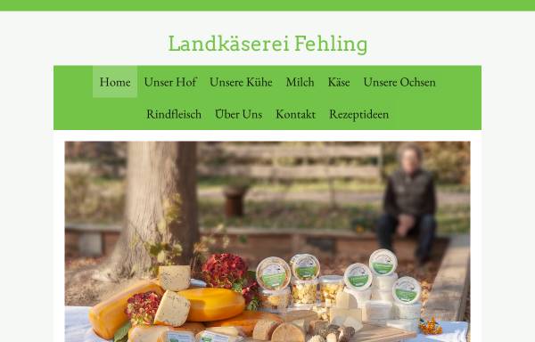 Vorschau von www.landkaeserei-fehling.de, Landkäserei Fehling