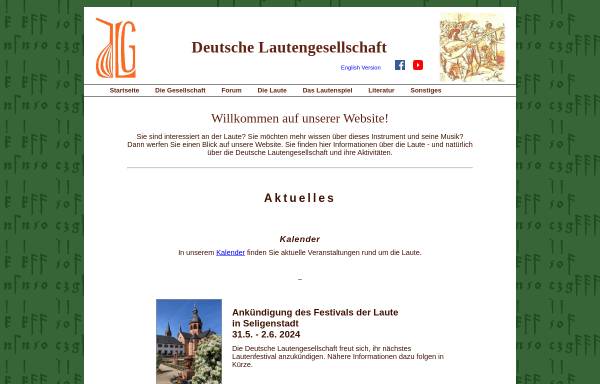 Vorschau von www.lautengesellschaft.de, Deutsche Lautengesellschaft e.V.