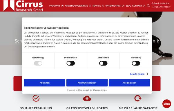 Vorschau von www.cirrusresearch.de, Cirrus Research plc