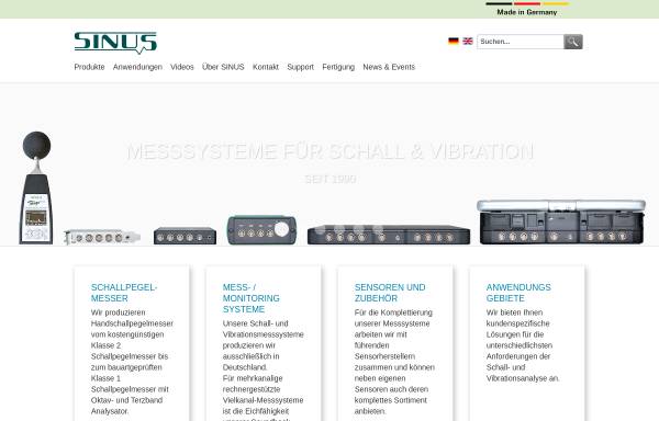 Vorschau von www.sinusmess.de, Sinus Messtechnik GmbH