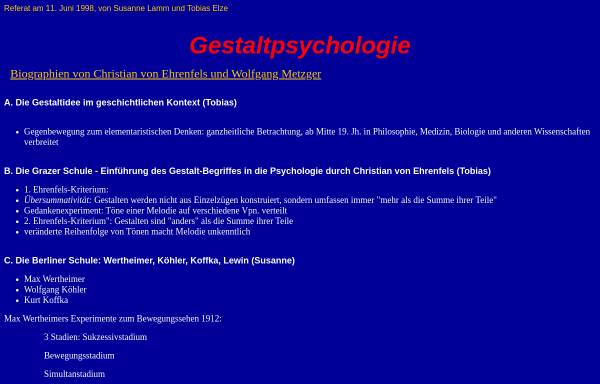 Vorschau von www.tobias-elze.de, Gestaltpsychologie