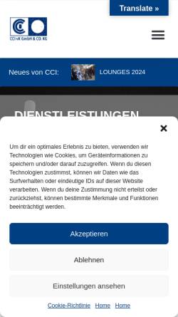 Vorschau der mobilen Webseite www.cci-vk.de, CCI - von Kahlden GmbH