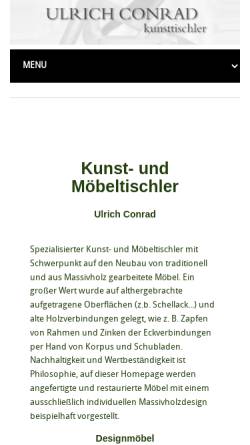 Vorschau der mobilen Webseite www.conradmoebel-design.de, Conrad, Ulrich