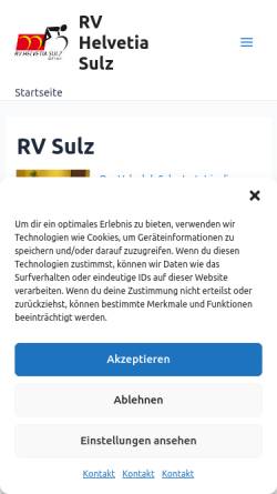 Vorschau der mobilen Webseite www.rvsulz.ch, RV Helvetia Sulz
