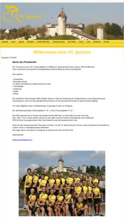 Vorschau der mobilen Webseite www.vcsportiva.ch, VC Sportiva Schaffhausen
