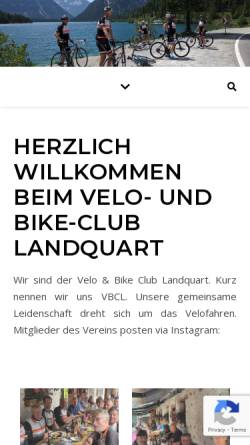 Vorschau der mobilen Webseite www.vbclandquart.ch, VC Velo und Bike Club Landquart