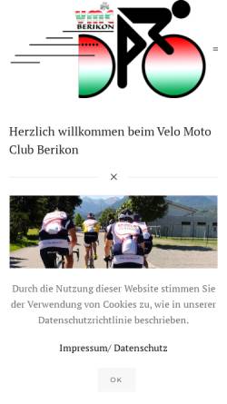 Vorschau der mobilen Webseite www.vmc-berikon.ch, Velo- und Moto Club Berikon
