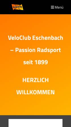 Vorschau der mobilen Webseite www.vceschenbach.ch, VeloClub Eschenbach