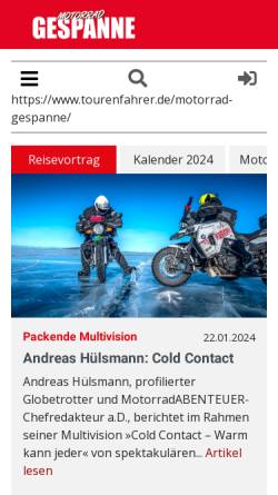 Vorschau der mobilen Webseite motorrad-gespanne.de, Winterfahrer