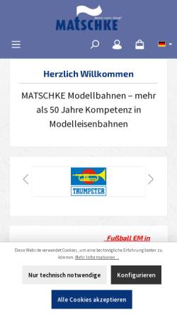 Vorschau der mobilen Webseite www.matschke.org, Matschke Modellbahn, Laag GmbH & Co. KG