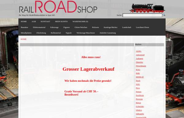 Vorschau von www.railroadshop.ch, Railroad-Shop